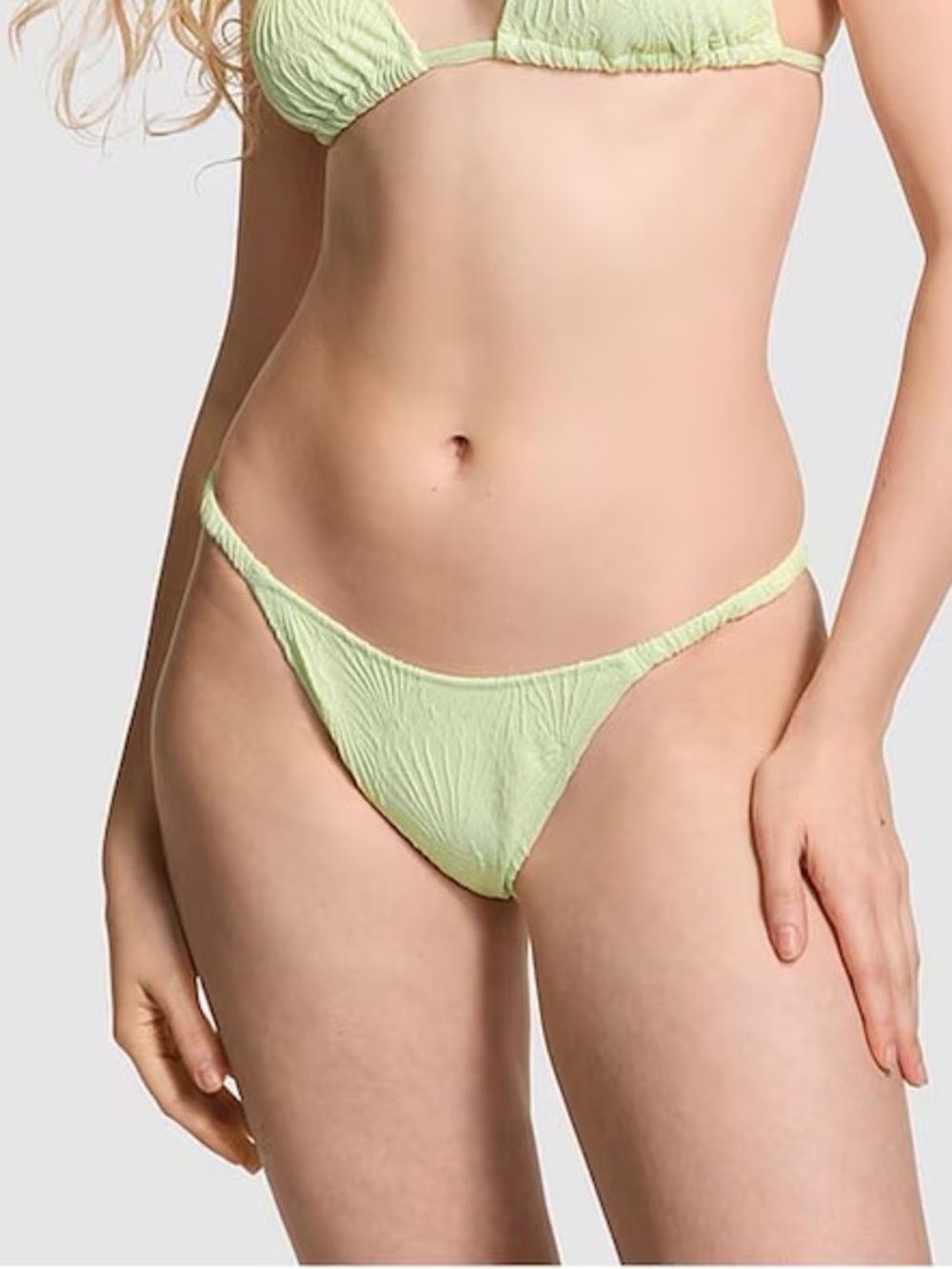 Lime Cream Green Cheeky Swim Bikini Bottom